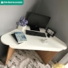 Mesa De Canto Com Gaveta 127x64 cm Olmo Branco Artany