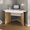 Mesa De Canto Com Gaveta 127x64 cm Olmo Branco Artany