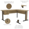 Mesa De Canto Com Gaveteiro 170x150 cm Versatil 1170A Itapua Kappesberg