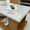 Mesa De Centro 100X50 cm Com Rodizios Cinamomo Off White ARLY