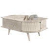 Mesa De Centro 2 Portas 90 cm Indianapolis Calacata Off White MADETEC