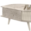 Mesa De Centro 2 Portas 90 cm Indianapolis Calacata Off White MADETEC
