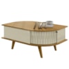 Mesa De Centro 2 Portas 90 cm Indianapolis Cumaru Opala MADETEC