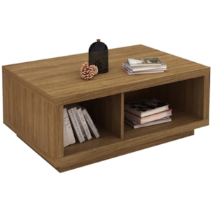 Mesa de Centro 89 cm 2 Nichos MC2232 Natural Tecno Mobili Mesa de Centro 89 cm 2 Nichos MC2232 Natural Tecno Mobili