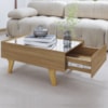 Mesa De Centro Com Espelho 1 Gaveta Sena 90 cm Naturalle BECHARA