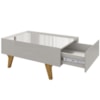 Mesa De Centro Com Espelho 1 Gaveta Sena 90 cm Off White BECHARA