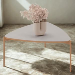 Mesa De Centro Lina 77 cm Pes Metal Bali Dourado DJ MOVEIS