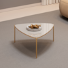 Mesa De Centro Lina 77 cm Pes Metal Bali Dourado DJ MOVEIS