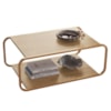Mesa de Centro Luna 80 cm Pes Metalicos Hanover Dourado Artesano