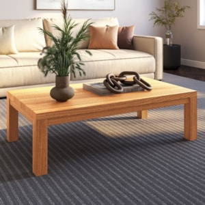 Mesa de Centro Madeira Macica Taeda 120 cm 1550N Rustico Claro Festra