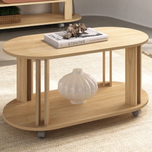 Mesa de Centro MDF Sala de Estar 91 cm 4620 Naturale ARLY