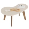 Mesa de Centro MDF Tampo Curvo 91 cm 4604 Off White ARLY