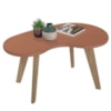 Mesa de Centro MDF Tampo Curvo 91 cm 4605 Terracota ARLY