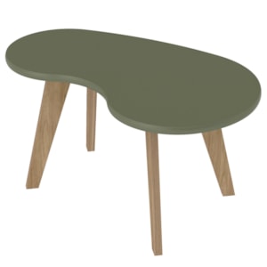 Mesa de Centro MDF Tampo Curvo 91 cm 4715 Menta ARLY