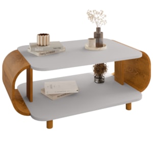Mesa De Centro Organica Floripa 92 cm Off White Cinamomo BECHARA