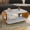 Mesa De Centro Organica Floripa 92 cm Off White Cinamomo BECHARA