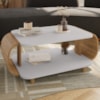 Mesa De Centro Organica Floripa 92 cm Off White Naturalle BECHARA