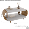 Mesa De Centro Organica Floripa 92 cm Off White Naturalle BECHARA