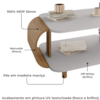 Mesa De Centro Organica Floripa 92 cm Off White Naturalle BECHARA