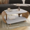 Mesa De Centro Organica Floripa 92 cm Off White Naturalle BECHARA