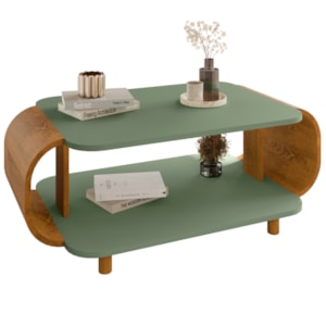 Mesa De Centro Organica Floripa 92 cm Pistache Naturalle BECHARA