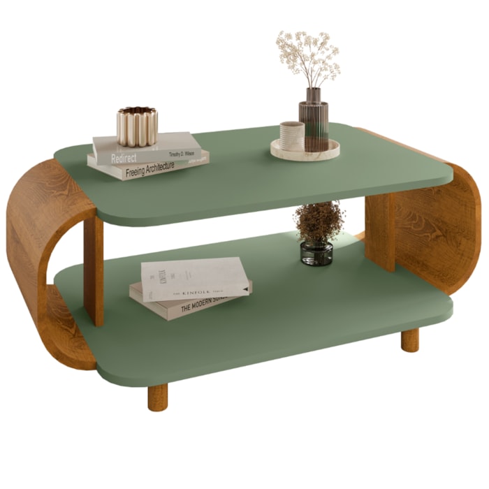 Mesa De Centro Organica Floripa 92 cm Pistache Naturalle BECHARA