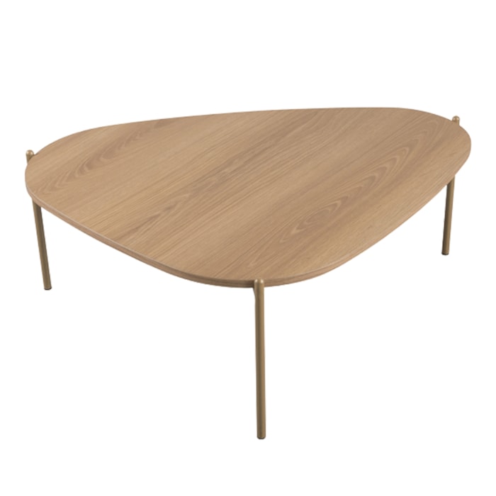 Mesa de Centro Organica Pe Metal Dourado Hanover 28014 Artesano