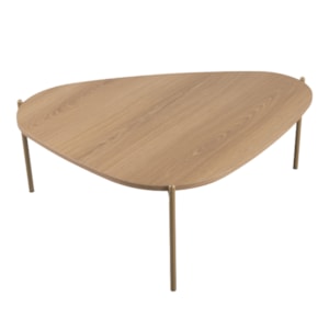 Mesa de Centro Organica Pe Metal Dourado Hanover 28015 Artesano