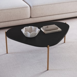 Mesa de Centro Organica Pe Metal Dourado Nero 28014  Artesano