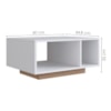 Mesa de Centro Para Sala 2 Nichos 60X45 cm B58 Branco NOVAM