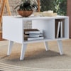 Mesa de Centro Para Sala 4 Pés ABS 60X45 cm B60 Branco NOVAM