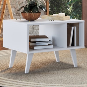 Mesa de Centro Para Sala 4 Pés ABS 60X45 cm B60 Branco NOVAM