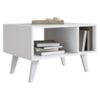 Mesa de Centro Para Sala 4 Pés ABS 60X45 cm B60 Branco NOVAM