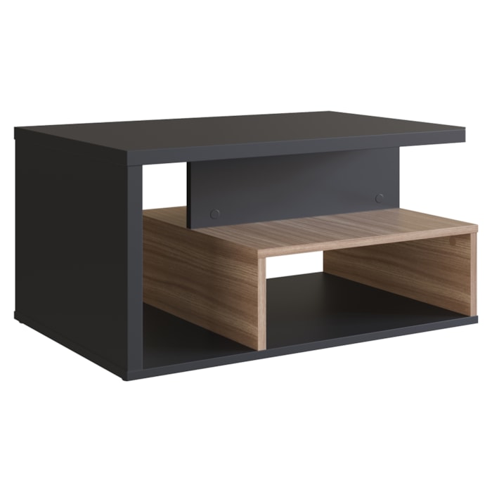 Mesa de Centro Para Sala 68 cm B92 Preto Montana NOVAM
