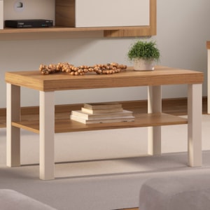 Mesa de Centro Para Sala 80 cm 4565 Carvalho Off White ARLY