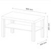 Mesa de Centro Para Sala 80 cm 4565 Carvalho Off White ARLY