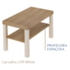 Mesa de Centro Para Sala 80 cm 4565 Carvalho Off White ARLY