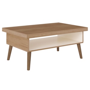 Mesa de Centro Para Sala 91 cm 4150 Carvalho Off White ARLY