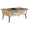 Mesa de Centro Para Sala 91 cm 4150 Carvalho Off White ARLY