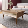 Mesa de Centro Para Sala 91 cm 4150 Carvalho Off White ARLY