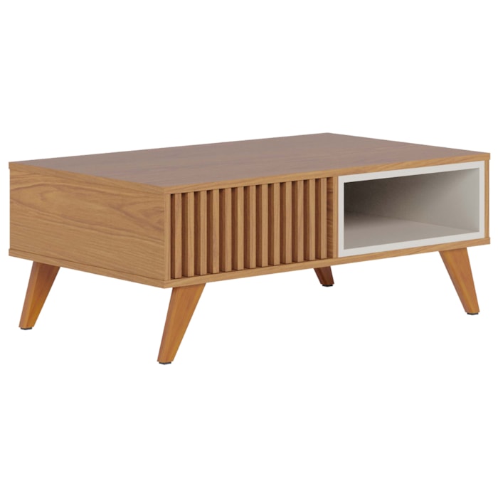Mesa de Centro Para Sala 91 cm Jeri Freijo Off White Matte Colibri
