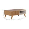 Mesa de Centro Para Sala 91 cm Jeri Freijo Off White Matte Colibri