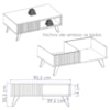 Mesa de Centro Para Sala 91 cm Jeri Freijo Off White Matte Colibri