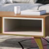 Mesa de Centro Para Sala 91 cm Jeri Freijo Off White Matte Colibri