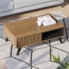 Mesa de Centro Para Sala 91 cm Jeri Noce Milano Preto Colibri