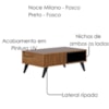 Mesa de Centro Para Sala 91 cm Jeri Noce Milano Preto Colibri