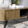 Mesa de Centro Para Sala 91 cm Jeri Noce Milano Preto Colibri
