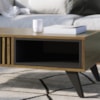 Mesa de Centro Para Sala 91 cm Jeri Noce Milano Preto Colibri