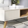 Mesa de Centro Para Sala 91 cm Jeri Off White Freijo Colibri