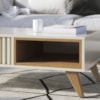 Mesa de Centro Para Sala 91 cm Jeri Off White Freijo Colibri